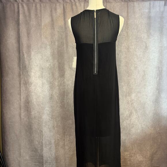 Kensie Black Sheer Formal Overlay Dress with Slip illusion neckline– Size 4 - Picture 9 of 11